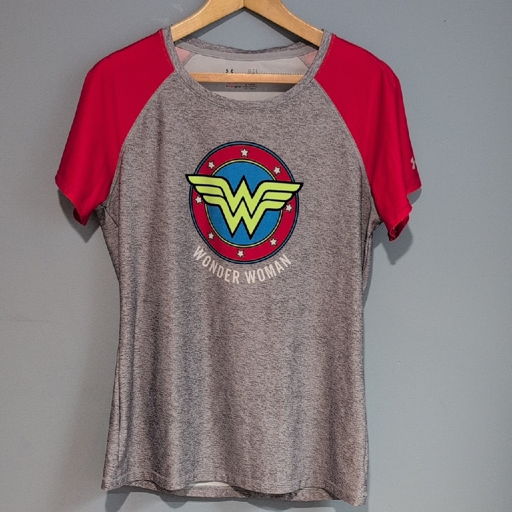 Under Armour Raglan Graphic Tee Red Gray